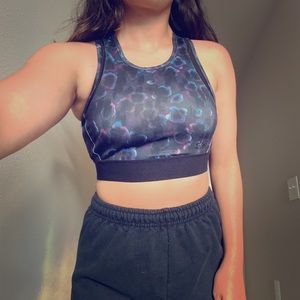 Active wear flower crop top